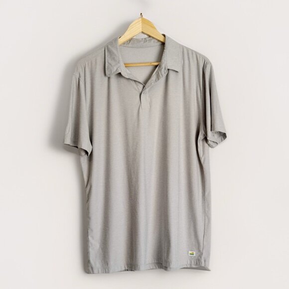 Vuori Polo Shirt Mens XL Soft Gray Heather Strato Tech Performance Golf Athletic - Picture 1 of 7